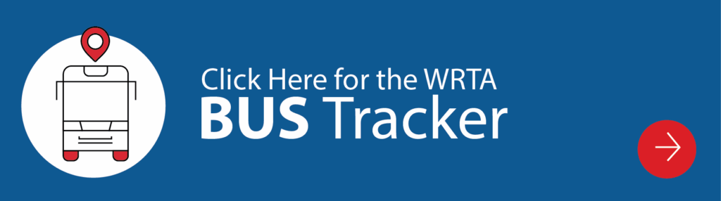 Blue Icon with White text "Click here for the WRTA Bus Tracker"